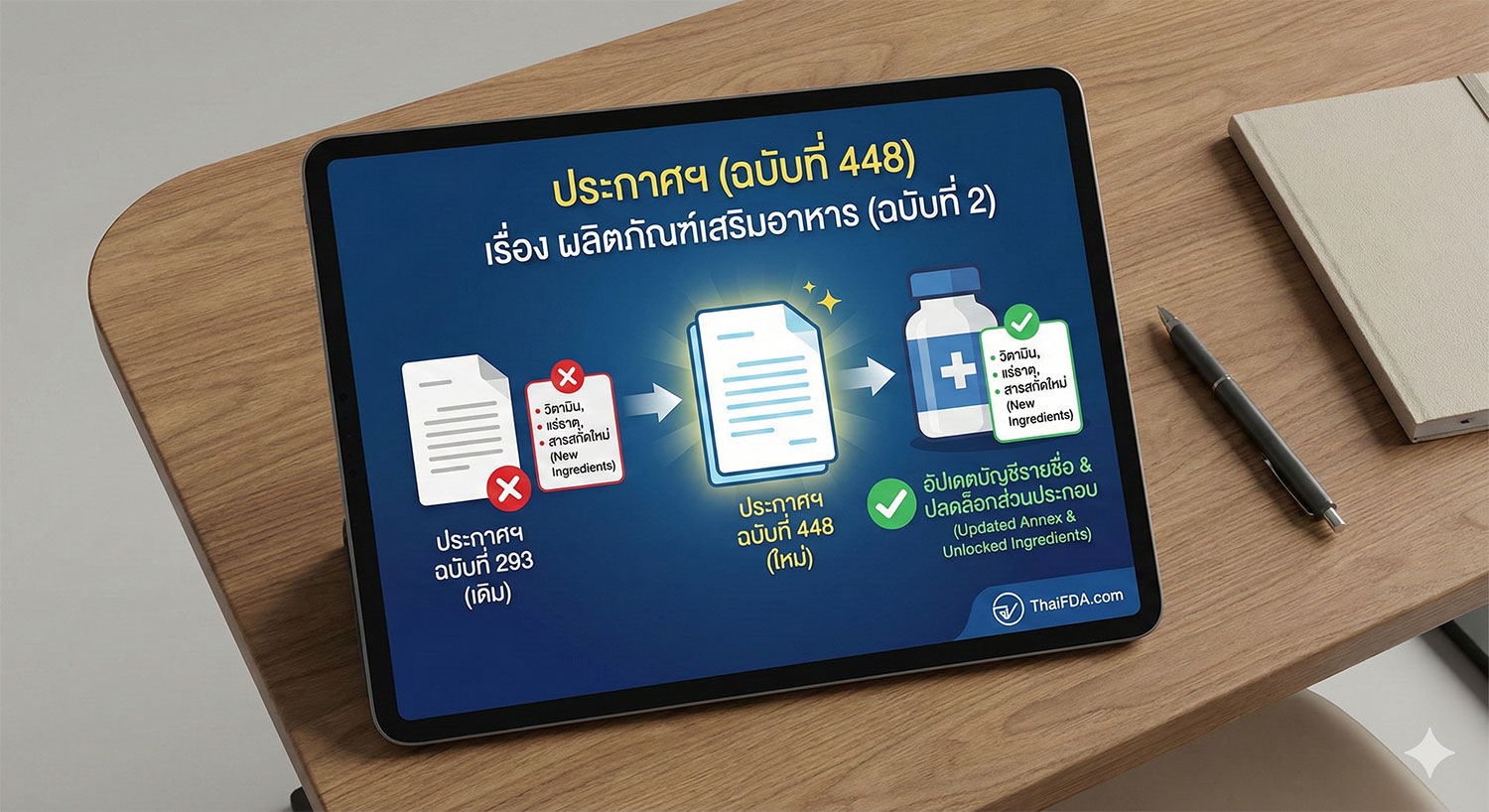 อัปเดตล่าสุด! ประกาศเรื่องผลิตภัณฑ์เสริมอาหาร (ฉบับที่ ๒) สรุปสาระสำคัญที่แบรนด์ห้ามพลาด