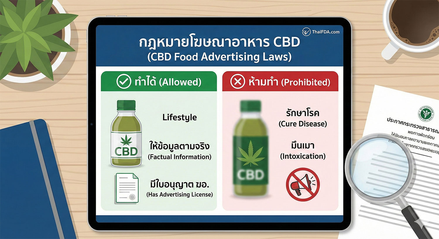 อัพเดท 2026! คู่มือผลิตและโฆษณา "อาหารผสม CBD" ให้ถูกกฎหมาย อย. (ขอ ฆอ. อย่างไรให้ผ่านฉลุย)