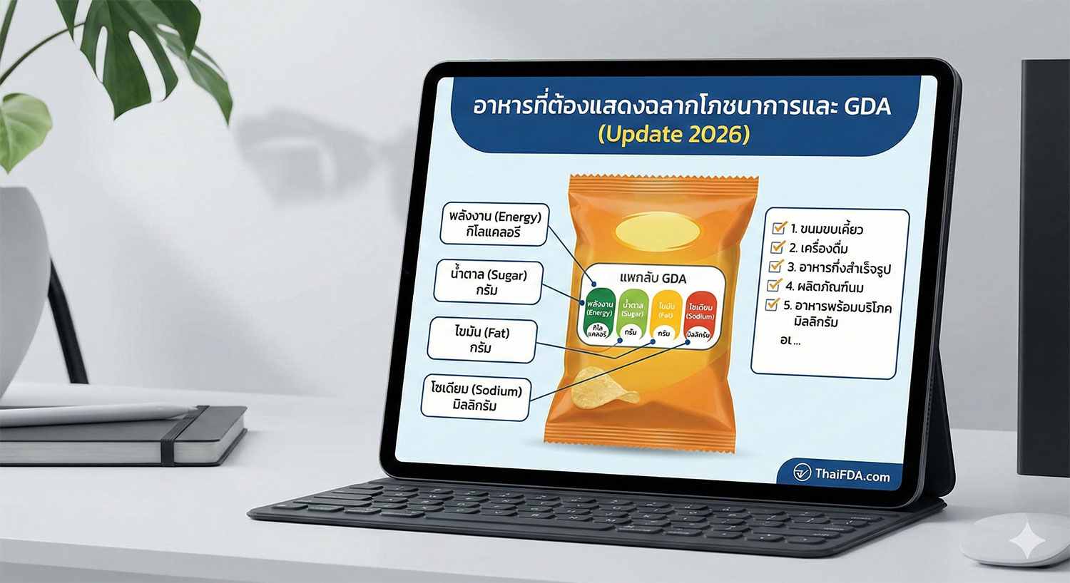 สรุปชัด! อาหารประเภทไหนต้องมีฉลากโภชนาการ และฉลาก GDA (หวาน มัน เค็ม) อัพเดท 2026